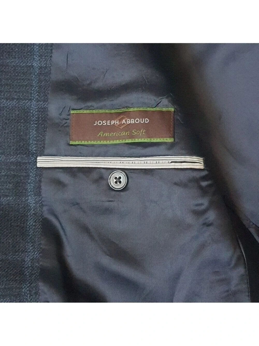Joseph Abound 44R Mens Blue Window Payne Lambs Wool Sports Coat